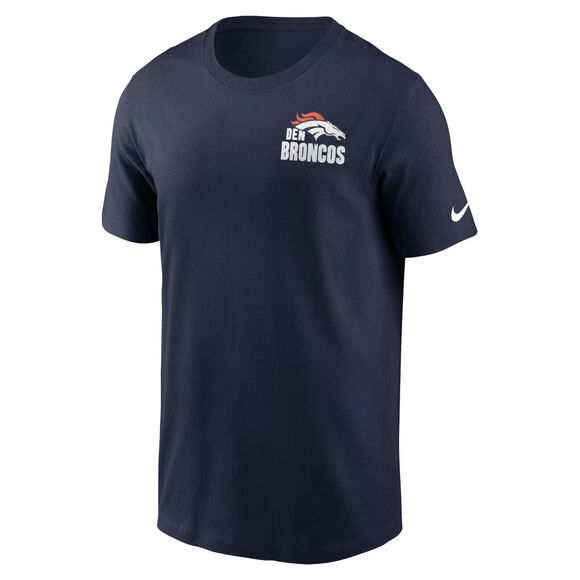 Men's Nike Navy Denver Broncos Blitz Essential T-Shirt S - Picture 2 of 3